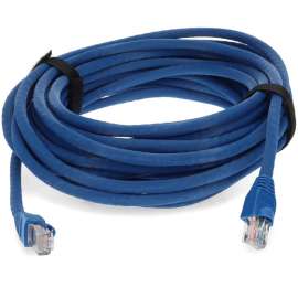 AddOn 15ft RJ-45 (Male) to RJ-45 (Male) Straight Blue Cat6A UTP PVC Copper Patch Cable - 14.99 ft Category 6a Network Cable for Network Device - First End: 1 x RJ-45 Network - Male - Second End: 1 x RJ-45 Network - Male - Patch Cable - 24 AWG - Blue