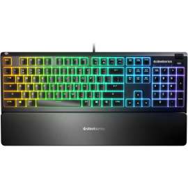 SteelSeries Apex 3 Water Resistant Gaming Keyboard, Cable Connectivity, USB Interface Rewind, Skip, Pause, Volume Control Hot Key(s), English (US), Windows, Mac OS