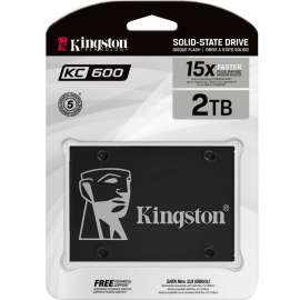 Kingston KC600 2 TB Solid State Drive, 2.5" Internal, SATA (SATA/600), 3.5" Carrier, Notebook, Desktop PC Device Supported