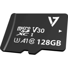 V7 VPMD128GU3 128 GB Class 10/UHS-III (U3) microSDXC, 95 MB/s Read, 30 MB/s Write, 5 Year Warranty