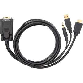 Rocstor Premium 6ft VGA to HDMI Converter Cable with Power and Audio Support M/M, Compatible with computers, pc, desktop, laptop, Ultrabook, notebook, Chromebook, Roku, PS3 & 4, Xbox One, Xbox 360, Wii U, Set Top Box, TV BOX, or other devices with HDMI po