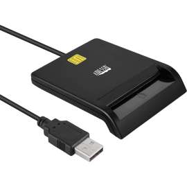 Adesso SCR-100 Smart Card Reader, Contact, Cable, USB 2.0, TAA Compliant