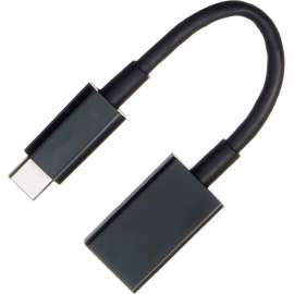4XEM USB-C Male to USB-A Female Adapter Black, 5.30" USB/USB-C Data Transfer Cable for iPad Pro, MacBook Air, MacBook Pro, iMac, iMac Pro, Mac Pro, Mac mini, Smartphone, Notebook, Tablet, Flash Drive, ..., First End: 1 x USB Type C, Male, Second End: 1 x 