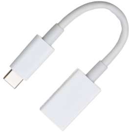 4XEM USB-C Male to USB-A Female Adapter-White, 5.30" USB/USB-C Data Transfer Cable for iPad Pro, MacBook Air, MacBook Pro, iMac, iMac Pro, Mac Pro, Mac mini, Smartphone, Notebook, Tablet, Flash Drive, ..., First End: 1 x USB 2.0 Type C, Male, Second End: 