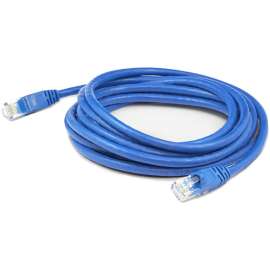 AddOn 7ft RJ-45 (Male) to RJ-45 (Male) Straight Blue Cat6A UTP PVC Copper Patch Cable, 7 ft Category 6a Network Cable for Network Device, First End: 1 x RJ-45 Network, Male, Second End: 1 x RJ-45 Network