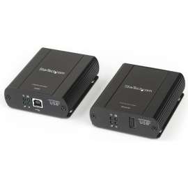 StarTech.com USB 2.0 Extender over Cat5e or Cat6 Ethernet Cable, 330ft/100m USB 2.0 Extender Adapter Kit w/ ESD & Metal Case, Powered, USB 2.0 extender extends 1 USB device 330ft over CAT5e/CAT6 ethernet cable 480Mbps, Industrial USB extender w/ 8kV/16kV 