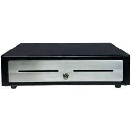 Star Micronics Choice Cash Drawer, 4 Bill, 8 CoinPrinter Driven, Stainless Steel, Black