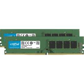 Micron Crucial 16GB (2 x 8GB) DDR4 SDRAM Memory Kit, For Desktop PC, 16 GB (2 x 8GB), DDR4-3200/PC4-25600 DDR4 SDRAM, 3200 MHz