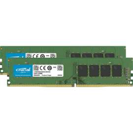 Micron Crucial 32GB (2 x 16GB) DDR4 SDRAM Memory Kit, For Desktop PC, 32 GB (2 x 16GB), DDR4-2666/PC4-21300 DDR4 SDRAM, 2666 MHz