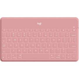 Logitech Keys-To-Go Keyboard - Wireless Connectivity - Bluetooth - iPhone, iPad, Apple TV - iOS - Scissors Keyswitch - Blush