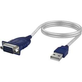 Sabrent USB 2.0 To Serial DB9 Male (9 Pin) RS232 Cable Adapter (CB-DB9P), 1 ft DB-9/USB Data Transfer Cable for PDA, Digital Camera, Cellular Phone, Modem, ISDN Termination Adapter, PC, MAC, First End: 1 x USB 2.0 Type A, Male, Second End: 1 x 9-pin DB-9