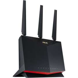 Asus RT-AX86U Wi-Fi 6 IEEE 802.11ax Ethernet Wireless Router, 2.40 GHz ISM Band, 5 GHz UNII Band, 4 x Antenna(1 x Internal/3 x External), 712.50 MB/s Wireless Speed