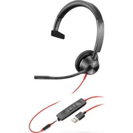 Poly Plantronics Blackwire 3315 USB-A Headset, Mono, USB Type A, Mini-phone (3.5mm), Wired, 32 Ohm