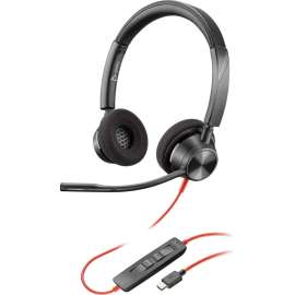 Poly Plantronics Blackwire 3320 USB-C Headset - Stereo - USB Type C - Wired - 32 Ohm - 20 Hz - 20 kHz - Over-the-head - Binaural - Supra-aural - Noise Cancelling Microphone - Noise Canceling