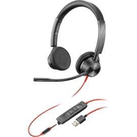 Poly Plantronics Blackwire 3325 USB-A Headset, Stereo, USB Type A, Mini-phone (3.5mm), Wired, 32 Ohm
