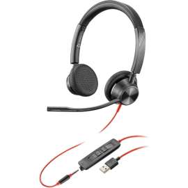 Poly Blackwire 3325, Microsoft, USB-A - Stereo - USB Type A, Mini-phone (3.5mm) - Wired - Over-the-head - Binaural - Supra-aural