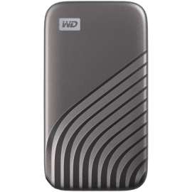 Sandisk WD My Passport WDBAGF0020BGY-WESN 2 TB Portable Solid State Drive, External, Space Gray, Desktop PC Device Supported, USB 3.2 (Gen 2) Type C