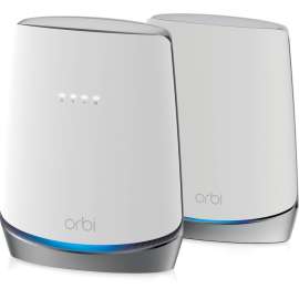 Netgear Orbi Wi-Fi 6 IEEE 802.11ax Ethernet Wireless Router, 2.40 GHz ISM Band, 5 GHz UNII Band, 6 x Antenna(6 x Internal), 525 MB/s Wireless Speed