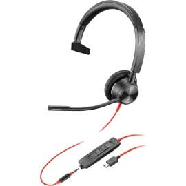 Poly Blackwire 3315 Headset, Mono, USB Type C, Mini-phone (3.5mm), Wired, 32 Ohm