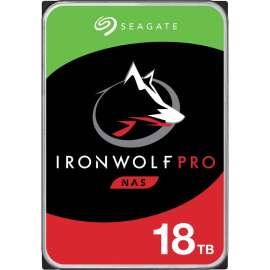 Seagate IronWolf Pro ST18000NE000 18 TB Hard Drive, 3.5" Internal, SATA (SATA/600), Conventional Magnetic Recording (CMR) Method, Storage System Device Supported