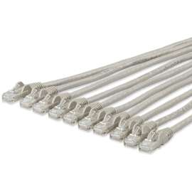 StarTech.com 10 ft. CAT6 Ethernet Cable, 10 Pack, ETL Verified, Gray CAT6 Patch Cord, Snagless RJ45 Connectors