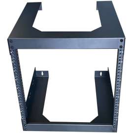 4XEM 6U 18" Deep Wall Mount for Switches and Rackmount Networking Equipment- Black - 18" Deep Wall Mounted 6U Open Wall Mount Server Rack For Switches And Other Network Equipment