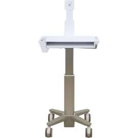 Ergotron Restricted Ergotron CareFit Slim 2.0 LCD Medical Cart, 20 lb Capacity, 3 Casters, 4" Caster Size, Aluminum
