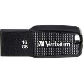 Verbatim 16GB Ergo USB Flash Drive, Black, The Verbatim Ergo USB drive features an ergonomic design for in-hand comfort and COB design for enhanced reliability.