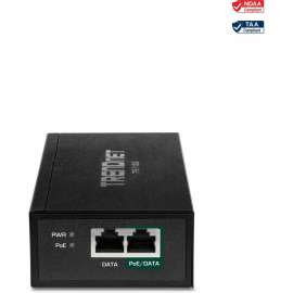 TRENDnet Gigabit PoE++ Injector, Convert A Non-PoE Port to A PoE++ Gigabit Port, PoE (15.4W), PoE+ (30W), Or PoE++ (95W), Up to 100m (328 ft), Integrated Power Supply, Black, TPE-119GI - 1 Gigabit Ethernet Input Port(s) - 1 Gigabit 4PPoE Output Port