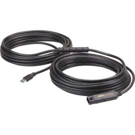 Aten Technologies ATEN 15 m USB3.2 Gen1 Extender Cable - 49.21 ft USB Data Transfer Cable for Computer - First End: 1 x USB 3.2 (Gen 1) Type A - Male - Second End: 1 x USB 3.2 (Gen 1) Type A - Female - 5 Gbit/s - Extension Cable - Black - 1 Pack