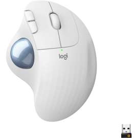 Logitech ERGO M575 Wireless Trackball, Optical, Bluetooth, 2.40 GHz, Off White