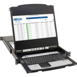 Tripp Lite DisplayPort IP KVM Console Switch 8-Port 17in LCD Dual Rail 1URM, 8 Computer(s), 17" LCD, Full HD, 1920 x 1080