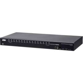 Aten Technologies ATEN CS19216 16-Port USB 3.0 4K DisplayPort KVM Switch with Rack Mounting Kit, 16 Computer(s), 1 Local User(s), 4096 x 2160, 20 x USB