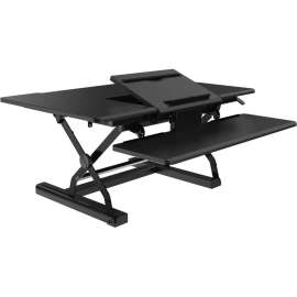 V7 36" Sit Stand Desk Workstation, Up to 32" Screen Support, 33.07 lb Load Capacity, 16.5" Height x 22.8" Width, Desktop