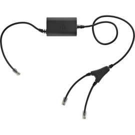 EPOS Electronic Hook Switch Cable, 3.40 ft RJ-9/RJ-12/RJ-45 Phone Cable for Electronic Hook Switch, Wireless Headset, Telephone, First End: 1 x RJ-9 Phone, Male, Second End: 1 x RJ-12 Phone
