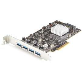 StarTech.com 4-Port USB PCIe Card, 10Gbps USB 3.2 Gen 2 Type-A PCI Express Expansion Card, 2 Controllers, 4xUSB, Windows/Mac/Linux