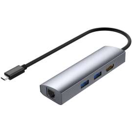 4XEM USB-C Travel Mini Dock with Gigabit Ethernet, USB 3.1 (Gen 1) Type C, 2 x USB Ports, 2 x USB 3.0, USB Type-C