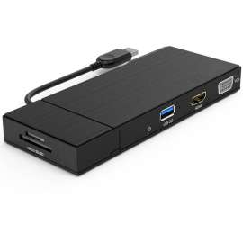 4XEM USB 3.0 Full HD Travel Mini Dock, for Notebook/Monitor, USB 3.0 Type A, 2 x USB 3.0, Network (RJ-45)