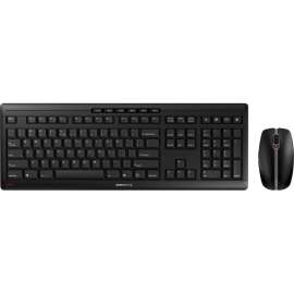 CHERRY STREAM DESKTOP Wireless Keyboard and Mouse, Full Size,Black ,Quiet,Wireless Optical 6 Button Mouse,Adjustable to 2400 DPI