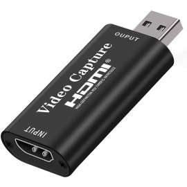 4XEM HDMI/USB Audio/Video Adapter, USB 2.0, HDMI Digital Audio/Video, Black