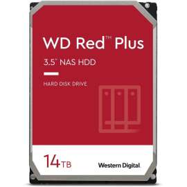 Wd Western Digital Red Plus WD140EFGX 14 TB Hard Drive, 3.5" Internal, SATA (SATA/600), Conventional Magnetic Recording (CMR) Method, Storage System Device Supported