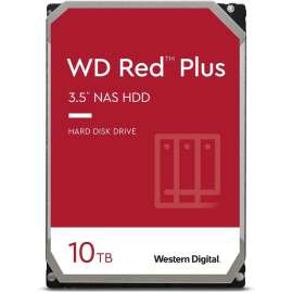 Wd Western Digital Red Plus WD101EFBX 10 TB Hard Drive, 3.5" Internal, SATA (SATA/600), Conventional Magnetic Recording (CMR) Method, Storage System Device Supported