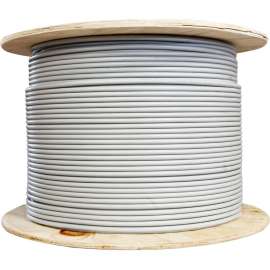 4XEM 1000FT Cat5e UTP Network Patch Cable Roll (White), 1000 ft Category 5e Network Cable for Network Device, Home Theater System, Desktop Computer, First End: Bare Wire, Second End: Bare Wire, CMG
