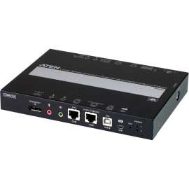 Aten Technologies ATEN 1-Local/Remote Share Access Single Port 4K DisplayPort KVM over IP Switch - 1 Computer(s) - 1 Local User(s) - 1 Remote User(s) - 4096 x 2160 - 2 x Network (RJ-45) - 4 x USB - Desktop, Rack-mountable - 2 x DisplayPort