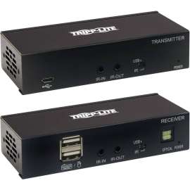 Tripp Lite HDMI Over Cat6 Extender Kit w KVM Support 4K60Hz USB/IR PoC TAA, 1 Input Device, 1 Output Device, 230 ft Range, 2 x Network (RJ-45)