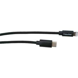 VisionTek USB-C to Lightning MFI 2 Meter Cable (M/M) - 6.56 ft Lightning/USB-C Data Transfer Cable for iPhone, iPad, AirPods, MAC, PC - First End: 1 x USB Type C - Male - Second End: 1 x Lightning - Male - MFI