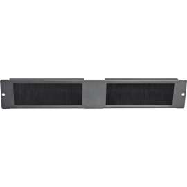V7 Brush Plate for 6U, 9U and 12U V7 Rack Wall Mount Cabinets, Steel, Black, 3.1" Height, 14.4" Depth