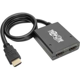 Tripp Lite 2-Port HDMI Splitter, UHD 4K, International AC Adapter, 3840 × 2160, 2 x HDMI Out, Gold Plated