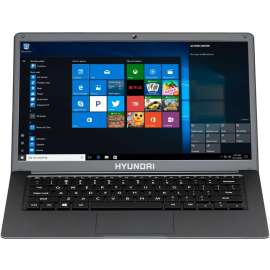 Hyundai HyBook, 14.1" Intel Celeron Laptop, 4GB RAM, 128GB Storage, 2.0MP Webcam, Expandable M.2 SATA SSD Slot, Windows 10 Professional, WiFi, Grey, Hyundai HyBook, 14.1" 1366x768 IPS, Intel Celeron N4020, 4GB RAM, 128GB Storage, Expandable M.2 SATA SSD S