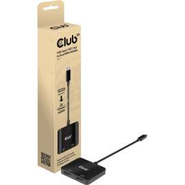 Club 3D USB Type C MST Hub to Dual HDMI 4K60Hz M/F, 2 x HDMI Out, USB